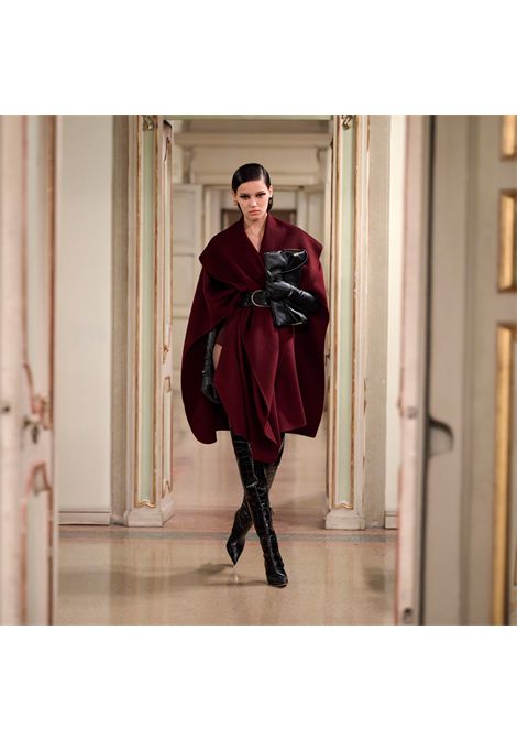 Mantella in panno di lana double ELISABETTA FRANCHI | Cappotti | CP67D56E2EA4